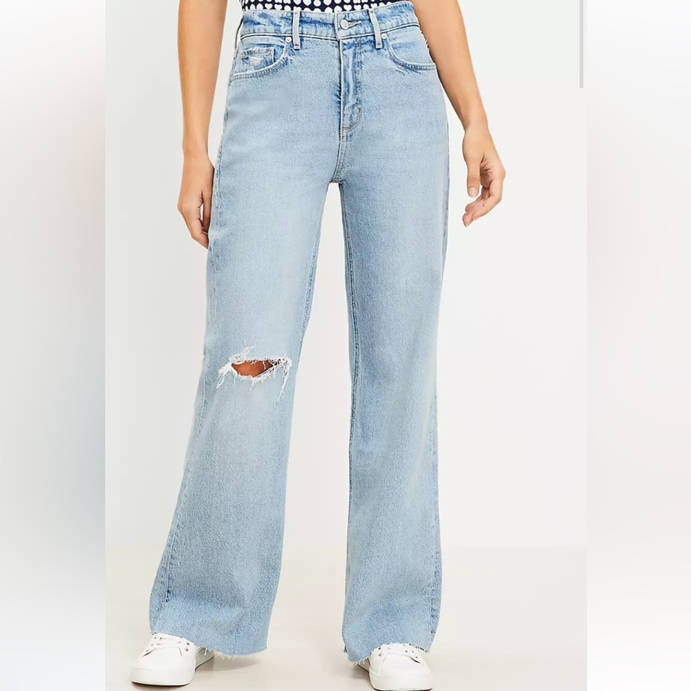 The Loft Wide Leg Jeans Size 27 (4) Barely Worn